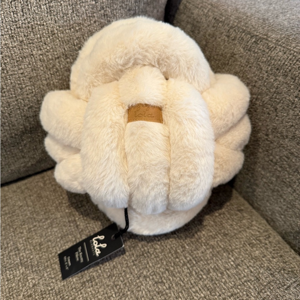 Lola Plush Cream Knot Pillow